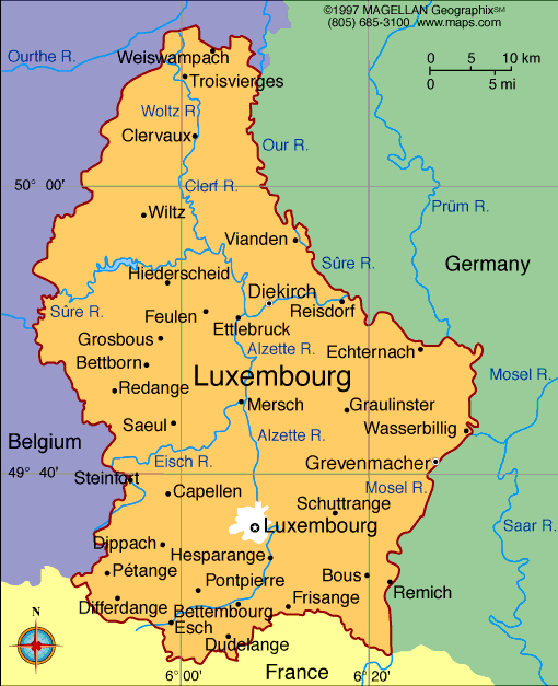 luxembourg carte